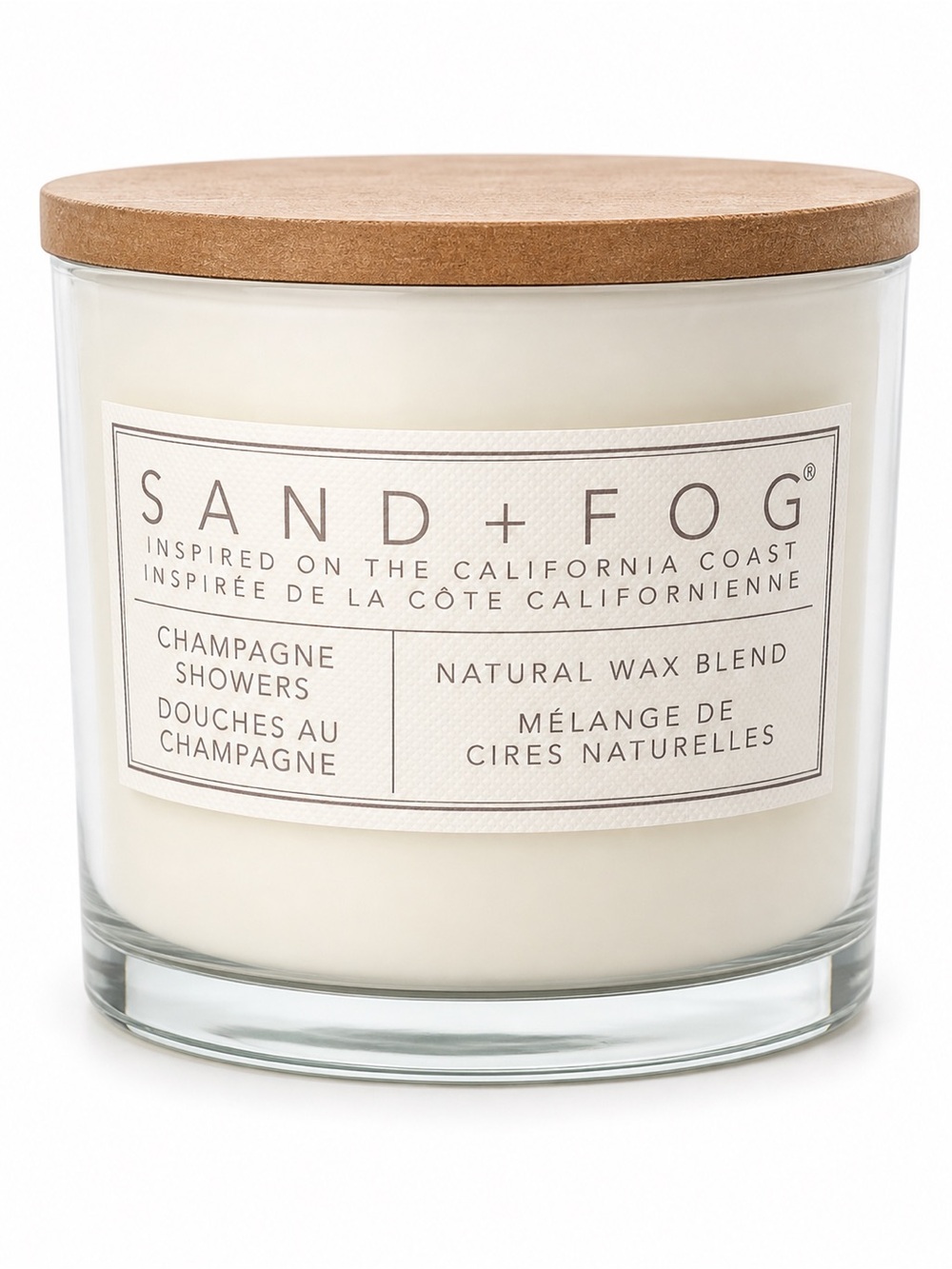 Sand + Fog Champagne Showers Scented Candle - Cream